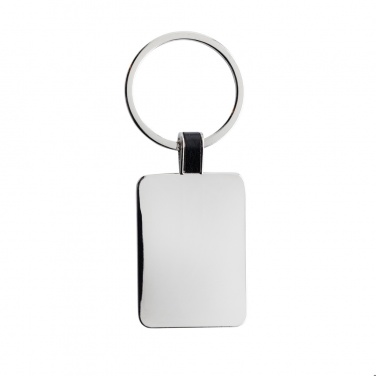 Logotrade promotional merchandise picture of: RCS recycled zinc alloy rectangle keyring