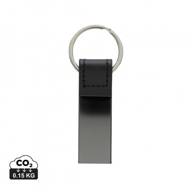 Logotrade promotional product picture of: Luxury PU keychain RCS recycled zinc alloy