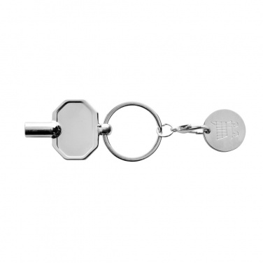 Logo trade promotional items picture of: RCS recycled zinc alloy radiator key keychain with coin