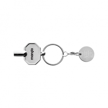 Logotrade promotional product picture of: RCS recycled zinc alloy radiator key keychain with coin