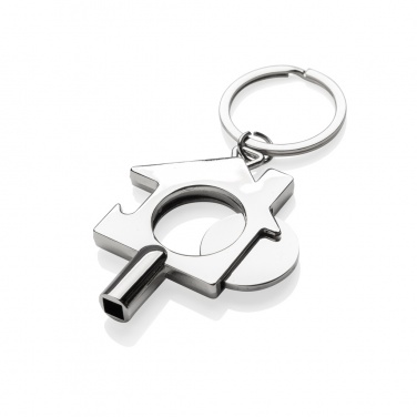 Logotrade promotional merchandise picture of: RCS recycled zinc alloy 3 in 1 keychain