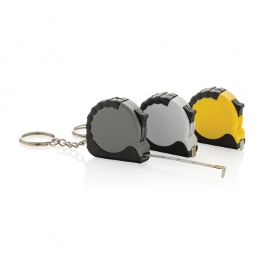 Logotrade promotional merchandise picture of: MeasureMate RCS reycled ABS 1 meter tape keychain