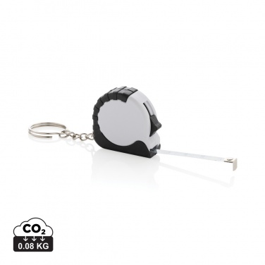 Logo trade promotional gift photo of: MeasureMate RCS reycled ABS 1 meter tape keychain