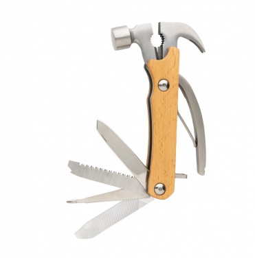 Logo trade business gifts image of: Wooden multi-tool hammer