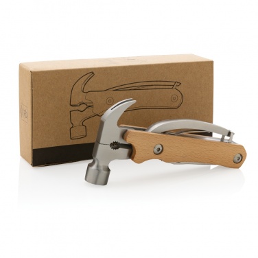 Logo trade promotional merchandise image of: Wooden multi-tool hammer