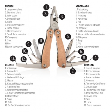Logo trade promotional gifts picture of: Wood multitool