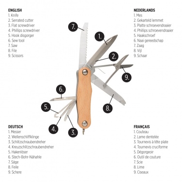 Logotrade advertising product image of: Wood pocket knife
