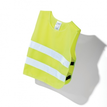 Logo trade corporate gifts image of: GRS recycled PET high-visibility safety vest 3-6 years