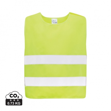 Logo trade promotional merchandise photo of: GRS recycled PET high-visibility safety vest 7-12 years