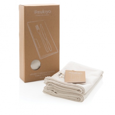Logotrade advertising product image of: Ukiyo Aware™ 180gr rcotton table napkins 4pcs set