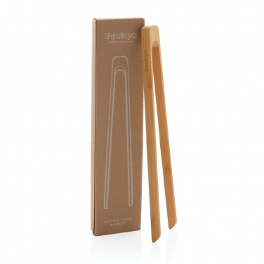 Logotrade promotional gift picture of: Ukiyo bamboo serving tongs