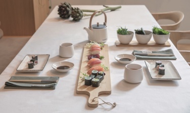 Logotrade corporate gift image of: Ukiyo 3pc serving bowl set with bamboo tray