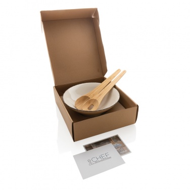 Logo trade corporate gift photo of: Ukiyo salad bowl with bamboo salad server
