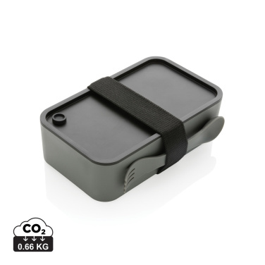 Logotrade promotional gift image of: GRS recycled PP lunch box with spork
