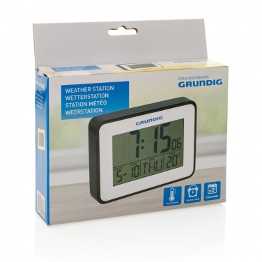 Logo trade promotional item photo of: Grundig weatherstation alarm and calendar