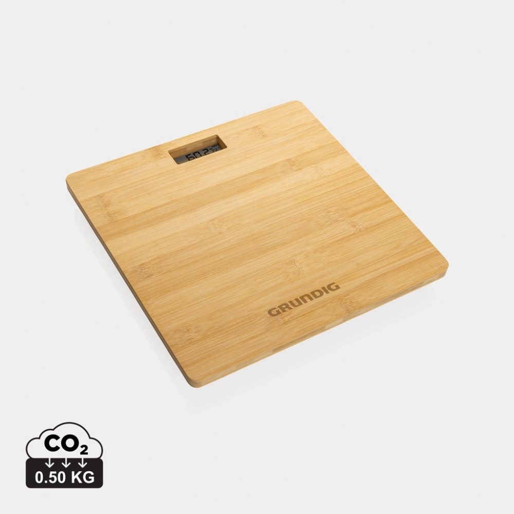 Logotrade promotional merchandise photo of: Grundig Bamboo Digital Body Scale