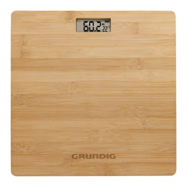 Logo trade promotional giveaways image of: Grundig Bamboo Digital Body Scale