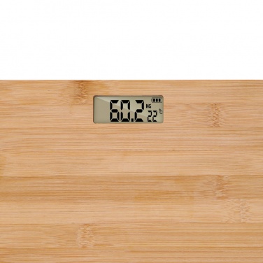 Logo trade business gifts image of: Grundig Bamboo Digital Body Scale