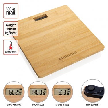 Logotrade advertising products photo of: Grundig Bamboo Digital Body Scale