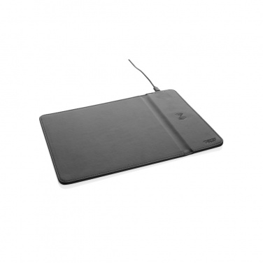 Logo trade promotional gift photo of: Swiss Peak RCS recycled PU 10W wireless charging mousepad