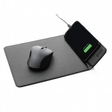 Logotrade promotional giveaway picture of: Swiss Peak RCS recycled PU 10W wireless charging mousepad