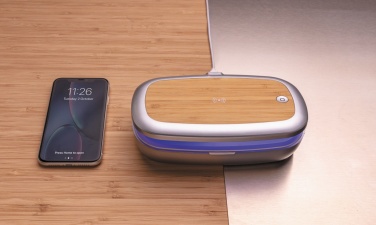 Logo trade promotional gifts image of: Rena UV-C steriliser box with 5W wireless charger