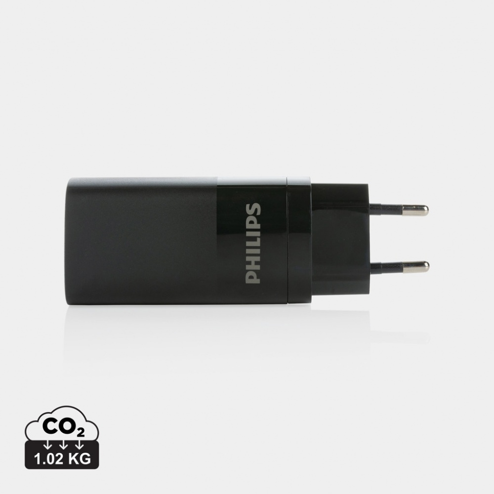 Logotrade promotional gift picture of: Philips 65W ultra fast PD 3-port USB wall charger