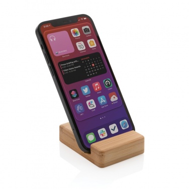 Logo trade advertising product photo of: Bamboo phone stand XD