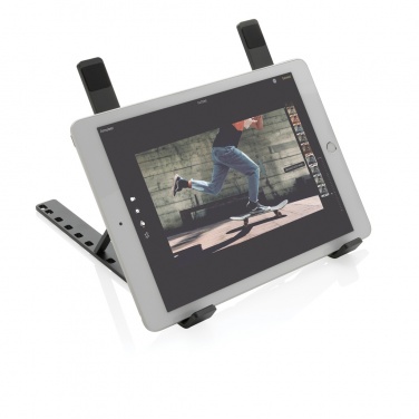 Logo trade promotional merchandise picture of: Terra RCS recycled aluminium universal laptop/tablet stand