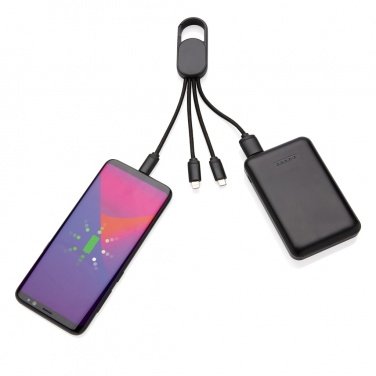Logotrade promotional products photo of: 4-in-1 cable with carabiner clip
