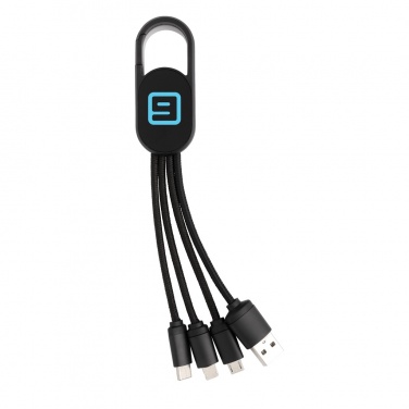 Logotrade promotional merchandise picture of: 4-in-1 cable with carabiner clip