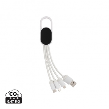 Logotrade corporate gift picture of: 4-in-1 cable with carabiner clip