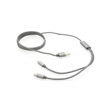 Logo trade promotional giveaway photo of: 3-in-1 braided cable
