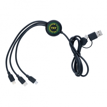 Logo trade promotional products image of: RCS recycled TPE and recycled plastic 6-in-1 cable