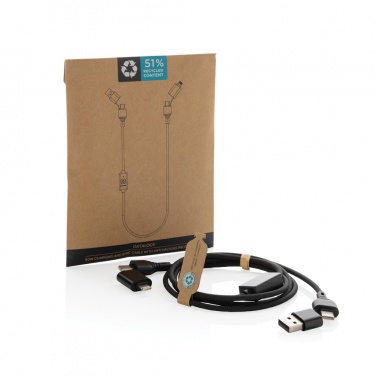 Logotrade corporate gift image of: Datalock RCS recycled 60W hacking protection cable