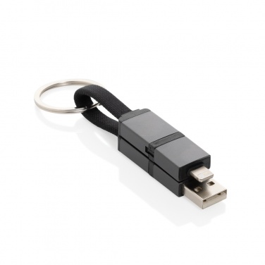 Logotrade promotional merchandise image of: Terra recycled aluminum 4 in 1 60W fast charging cable