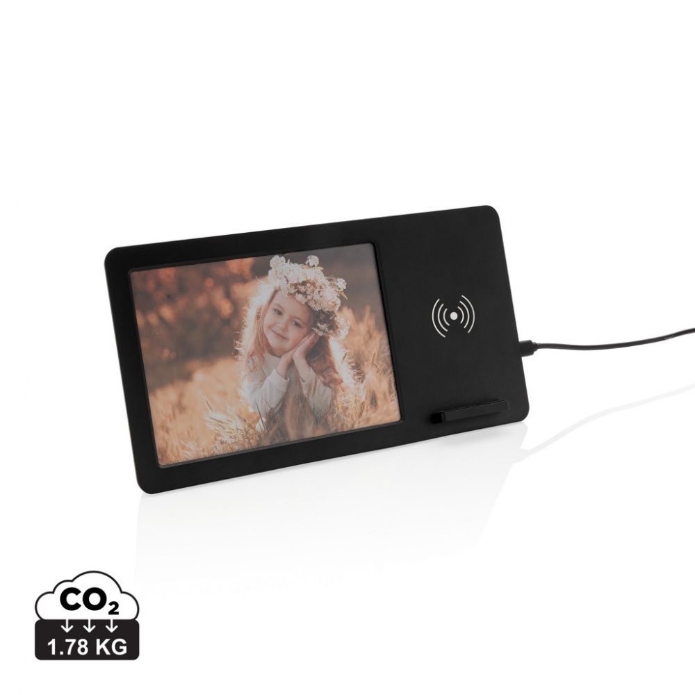 Logo trade promotional giveaways image of: 5W Wireless charger and photo frame