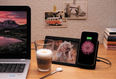 Logo trade promotional gifts image of: 5W Wireless charger and photo frame