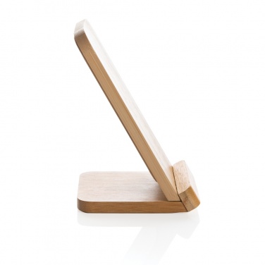 Logo trade promotional products image of: Bamboo 5W wireless charging stand