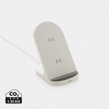 Logotrade promotional merchandise photo of: RCS recycled plastic double coil wireless stand 15W
