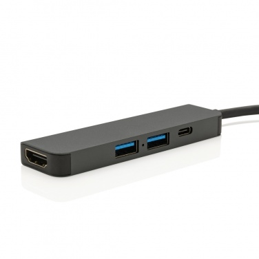 Logo trade business gift photo of: Terra RCS recycled aluminum hub with HDMI input