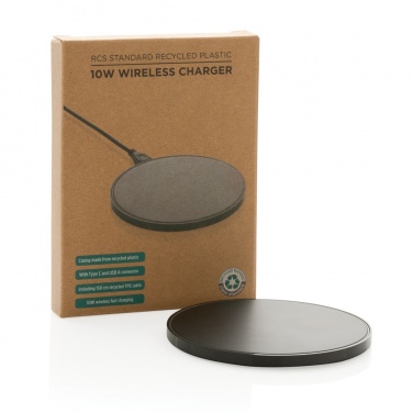 Logotrade business gift image of: RCS standard recycled plastic 10W wireless charger