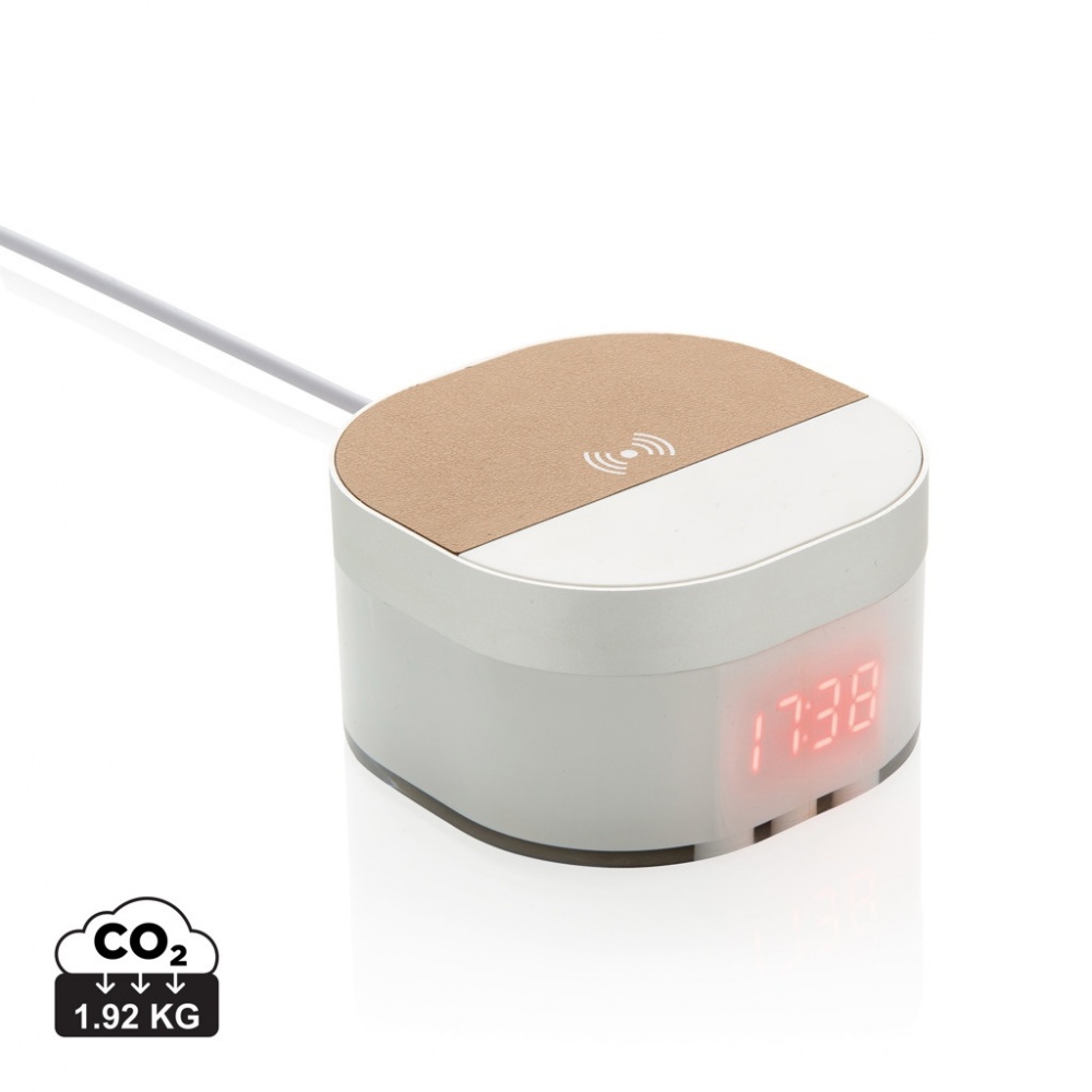 Logo trade promotional products picture of: Aria 5W Wireless Charging Digital Clock