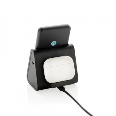 Logo trade promotional merchandise picture of: Powerbase RCS recycled plastic 3 in 1 charger with powerbank