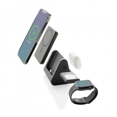Logotrade promotional giveaway picture of: Powerbase RCS recycled plastic 3 in 1 charger with powerbank