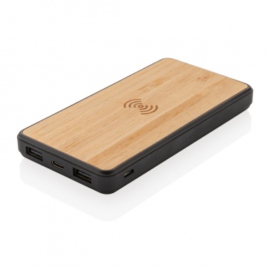 Logo trade advertising products image of: RCS recycled plastic 8000 mAh Wireless Powerbank
