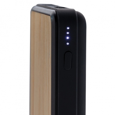 Logo trade business gifts image of: RCS recycled plastic 8000 mAh Wireless Powerbank
