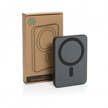 Logotrade promotional item image of: Magnetix RCS recycled plastic 5000 mah magnetic powerbank