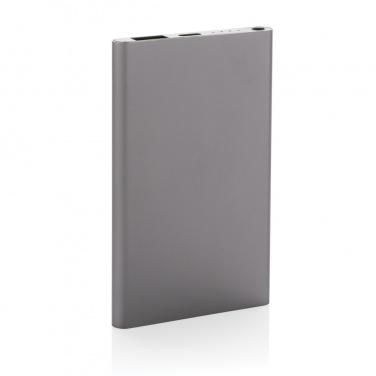Logo trade promotional item photo of: RCS recycled plastic/aluminum 4000 mah powerbank with type C