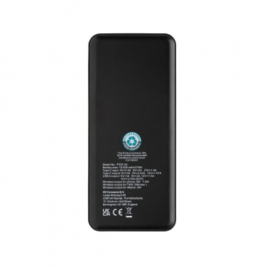 Logotrade promotional merchandise picture of: Fenwick RCS recycled plastic 10000mah  3 in 1 fast powerbank